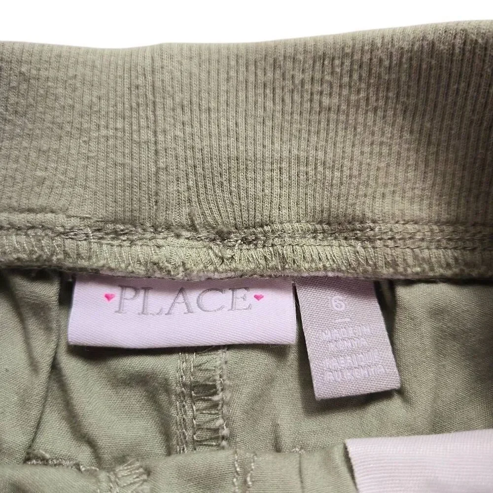Children's Place olive green shorts 6